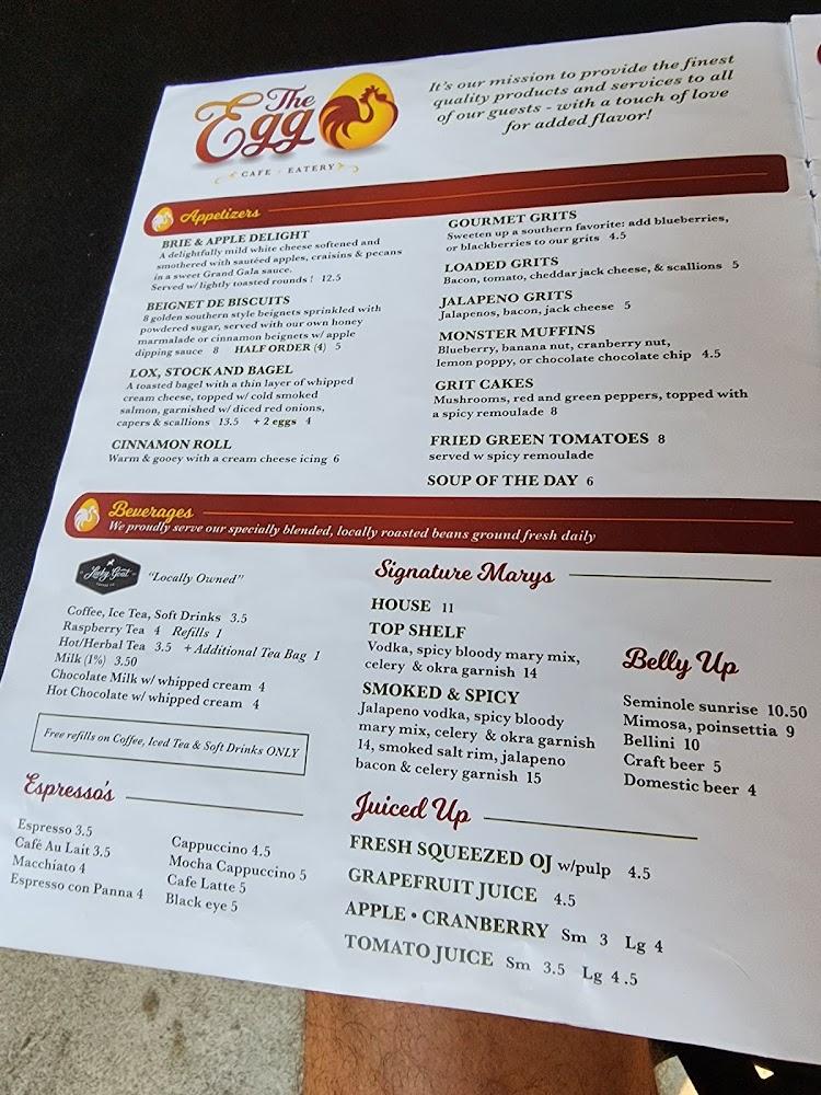 The Egg Cafe & Eatery Menu image 1